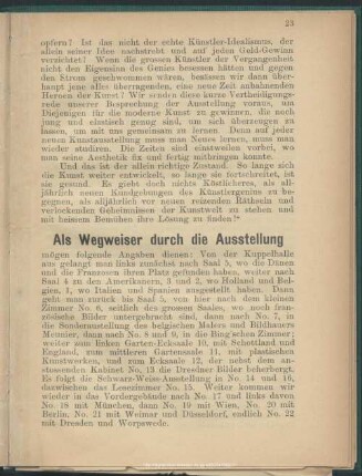 Als Wegweiser durch die Ausstellung