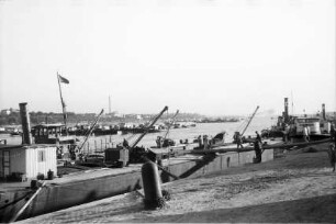 Giurgiu: Blick über die Donau nach Russe, vom Kai in Giurgiu