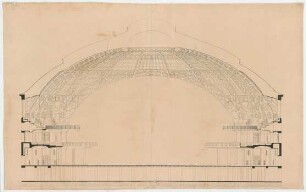 Thiersch, Friedrich von; Frankfurt / Main (Hessen); Festhalle - Querschnitt
