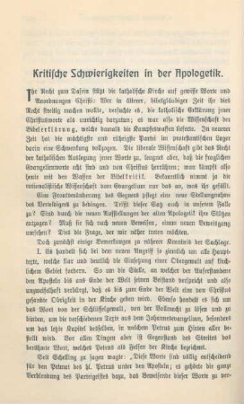 486-498 Kritische Schwierigkeiten in der Apologetik