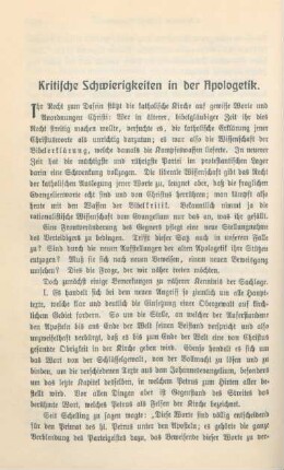 486-498 Kritische Schwierigkeiten in der Apologetik