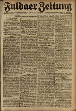 Ausgabe vom Dienstag, den 09. Juli 1918.