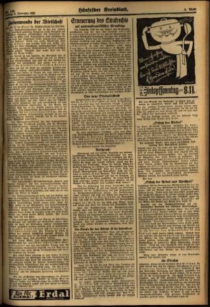 Zweite Ausgabe vom Freitag, den 06. November 1936.
