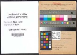 Entnazifizierung Heinz Schwemke , geb. 07.08.1920 (Bauarbeiter)