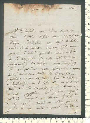Brief von Madeleine de Chamisso an Marie-Anne Chamisso 