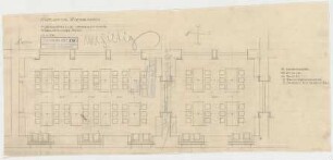 Thiersch, Friedrich von; Wiesbaden; Kurhaus - Lesezimmer Südwest (Möblierungsplan)