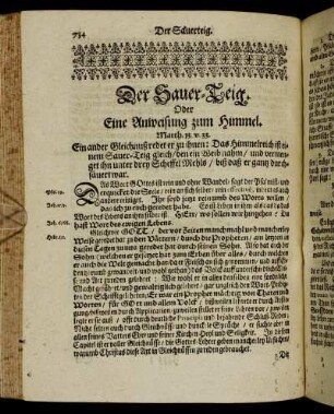 Der Sauer-Teig. Oder Eine Anweisung zum Himmel.
