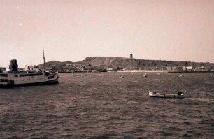 Helgoland: Hafen vom Schiff aus