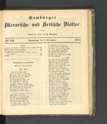 No. 123. 7. Dezember 1850