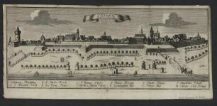 Ansicht von Leipzig, Kupferstich, 1737 : Leipzig / [Glafey]. - [Franckfurth ; Leipzig] : [Riegel] , [1737]. - 1 Kunstbl. : Kupferst. ; 18 x 38 cm +++ Titelkartusche oben Mitte. - Auch enth. in: Kern der Geschichte des Hohen Chur- und Fürstlichen Hauses zu Sachsen