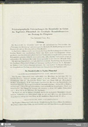 Feinstratigraphische Untersuchungen der Braunkohle im Gebiet des Tagebaues Pfännerhall des Geiseltaler Braunkohlenreviers zur Deutung der Flözgenese