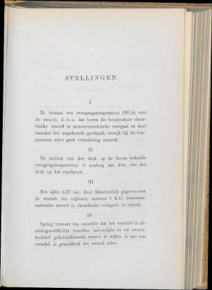 Stellingen.