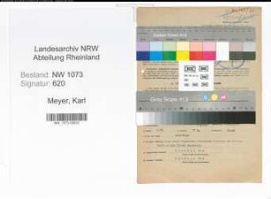 Entnazifizierung Karl Meyer , geb. 04.11.1902 (Landwirt)