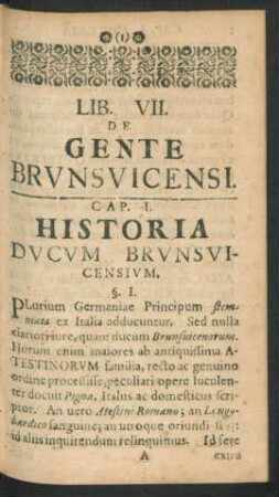 Cap. I. Historia Ducum Brunsvicensium.