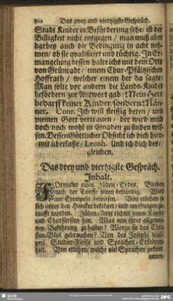 Das drey und viertzigste Gespräch