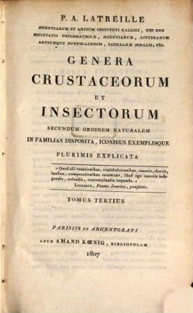 Genera crustaceorum et insectorum secundum ordinem naturalem in familias disposita, iconibus exemplisque plurimis explicata, 3