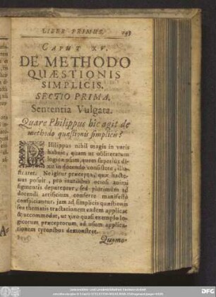 Caput XV. De Methodo Quaestionis Simplicis.