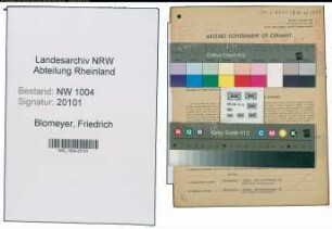 Entnazifizierung Friedrich Blomeyer , geb. 05.02.1907 (Kaufm.Angestellter)