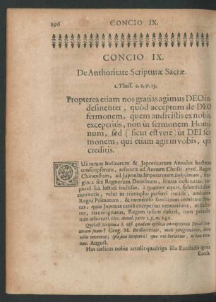 Concio IX. De Authoritate Scripturae Sacrae.
