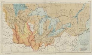 Plate XV. A Map Of the Southern Part of Glacial Deposits Of The United States & Canada showing subdivisions