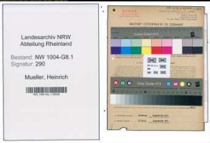 Entnazifizierung Heinrich Mueller , geb. 04.02.1889 (Konstrukteur)