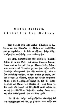 Abschnitt 4 : Charakter der Mohren.