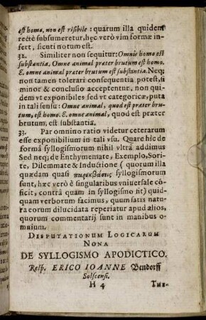 Disputationum Logicarum Nona De Syllogismo Apodictico