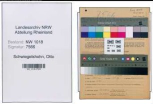 Entnazifizierung Otto Schwiegelshohn , geb. 14.11.1908 ()