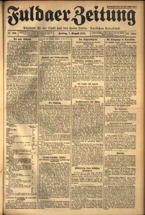 Ausgabe vom Freitag, den 07. August 1925.