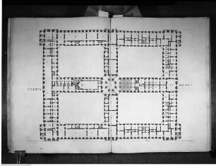 Dichiarazione dei disegni del Reale Palazzo di Caserta ..., Tav. III: Grundriss des ersten Obergeschosses