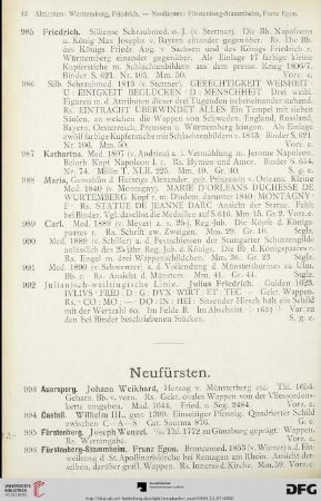 Neufürsten (Nr. 993-1052)