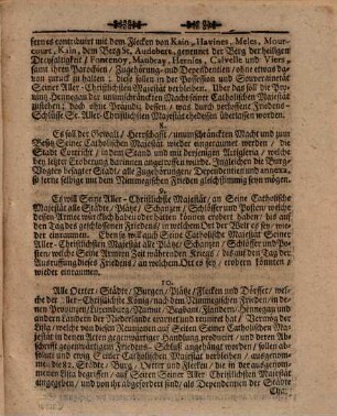 Friedens-Handlung Welche Zwischen denen Kronen Spanien und Frankreich In dem Schloß zu Ryswick geschlossen und gesiegelt worden den 20. Sept. st. n. 1697.
