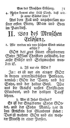 II. Von des Menschen Erlösung