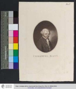 Immanuel Kant / Vernet pinx. ; J. F. Bolt sc. Berlin