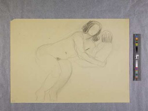 o. T. (Mutter mit Kind, sitzend; aus dem Aktzeichnen an der Burg Giebichenstein Halle)