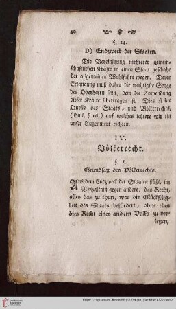 IV. Völkerrecht