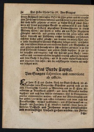 Das Vierde Capitel.