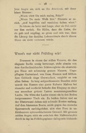 Wenn's nur nicht Frühling wär!
