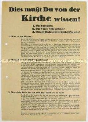 Propagandaflugblatt der Bekennenden Kirche zur Kirchenwahl 1937