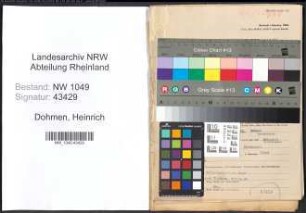Entnazifizierung Heinrich Dohmen , geb. 10.09.1894 (Gaertner)