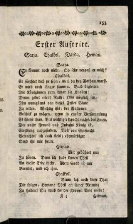 153-164, Erster Auftritt. - Zweyter Auftritt.