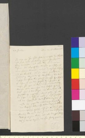 Brief von Kaunitz, Rosa von an Goethe, Johann Wolfgang von