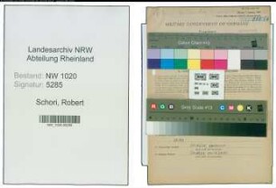 Entnazifizierung Robert Schori , geb. 25.02.1897 (Melker)