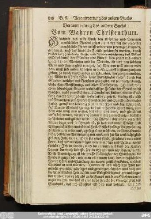Verantwortung des andern Buchs Vom Wahren Christenthum.