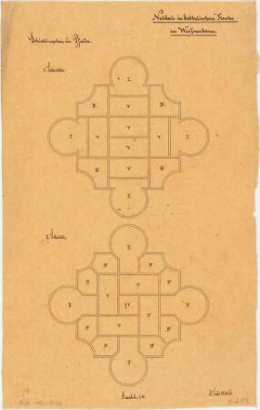 Voit, August von; Weißenhorn; Pfarrkirche - Profile (Schichtenpläne)