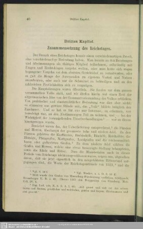 Drittes Kapitel. Zusammensetzung des Reichstages