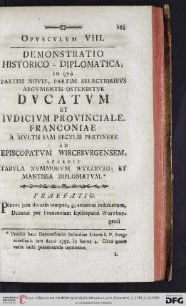 Opvscvlvm VIII