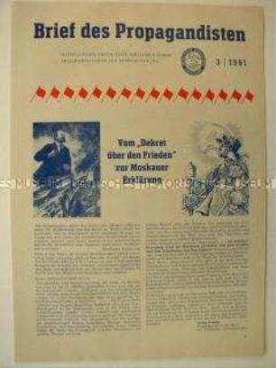 Mitteilungsblatt der Kreisleitung Pößneck für Propagandisten der SED