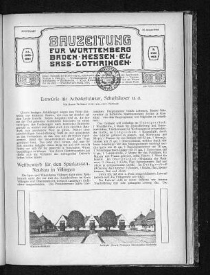 Entwürfe für Arbeiterhäuser, Schulhäuser u.a.