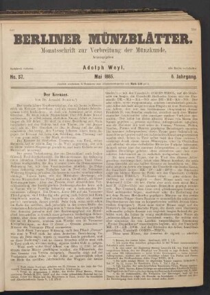 No. 57. Mai 1885